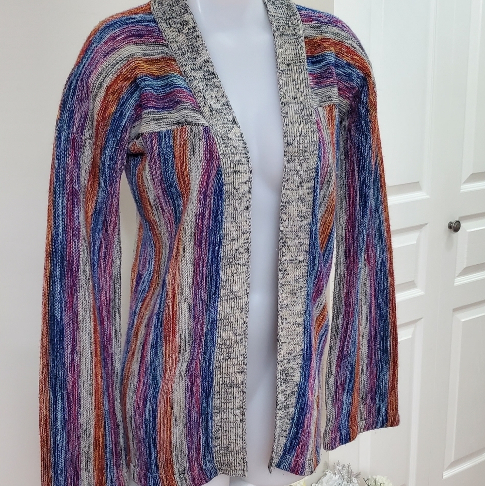 Y2K Vintage Multicolor Striped Cardigan